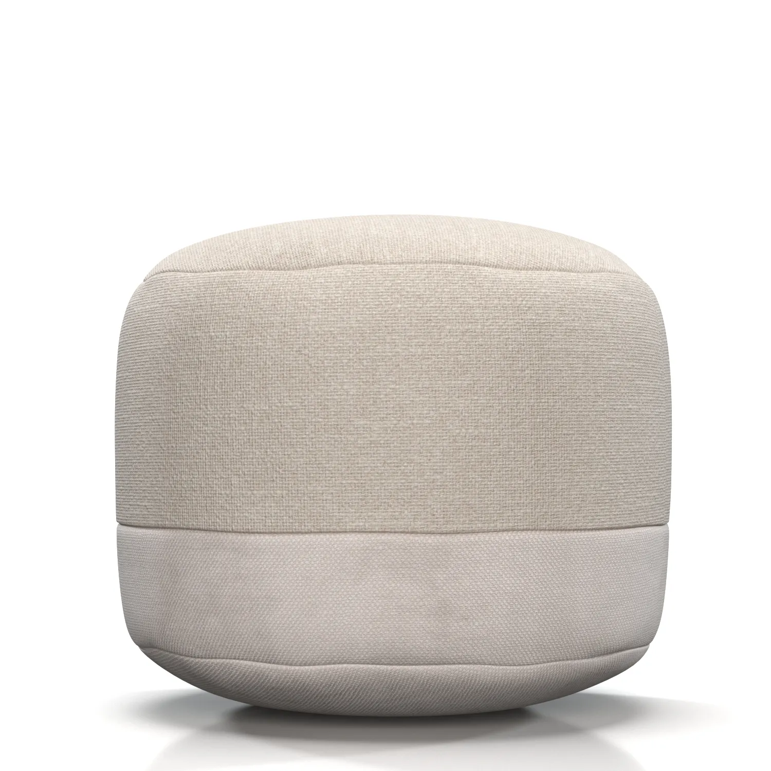 Cotton Canvas Round Pouf 3D Model_03